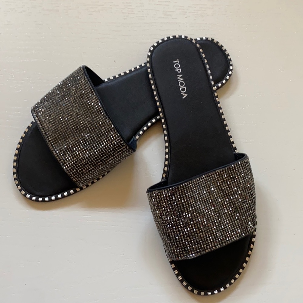 Rhinestone Flat Sandals